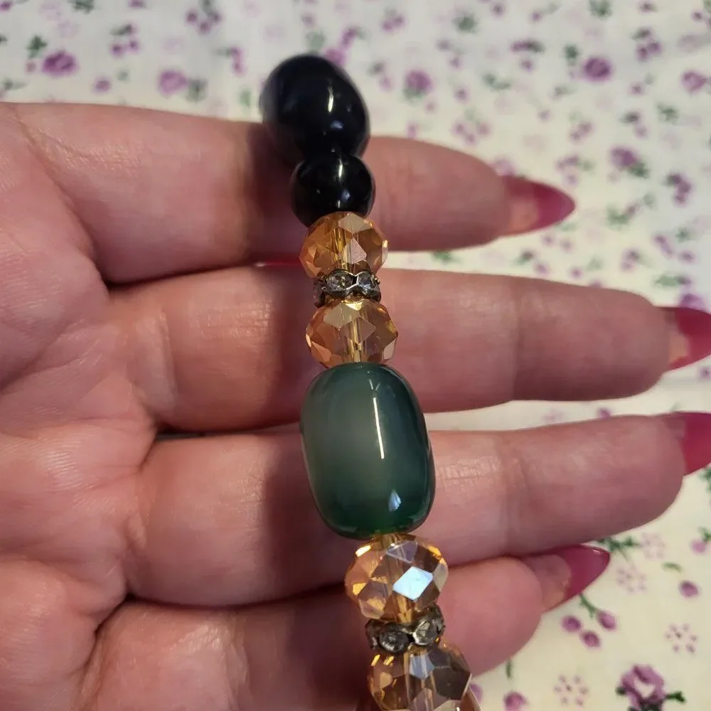 Multi-Colored Beaded Stretch Bracelet